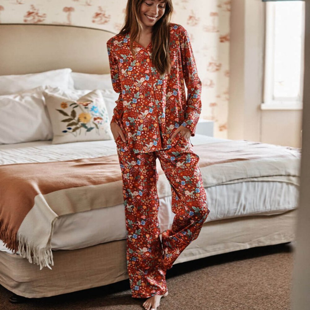 The Cloud 9 Silky Pajama Set from Summersalt x Rifle Paper Co